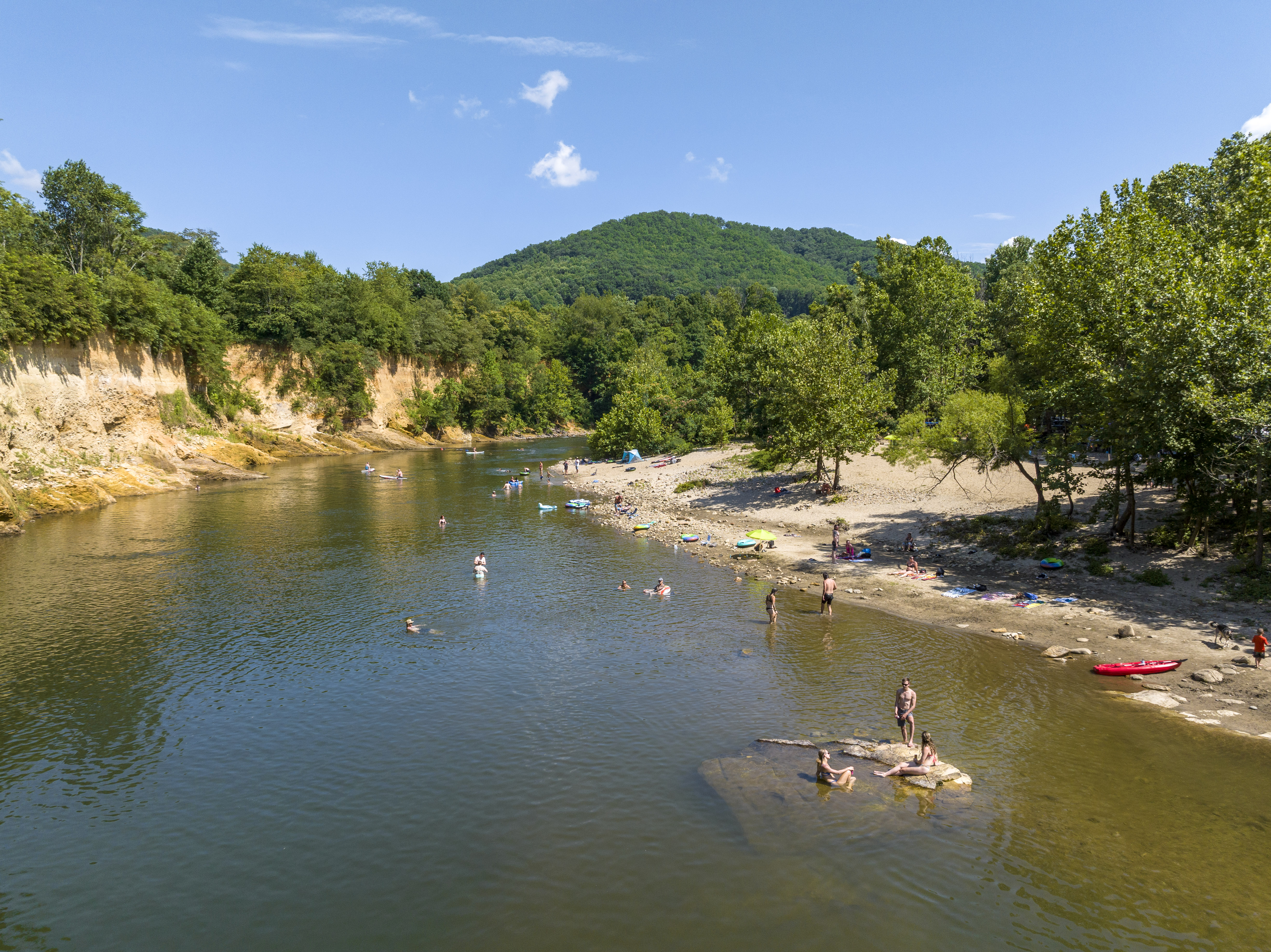 Tennessee river beach and campground